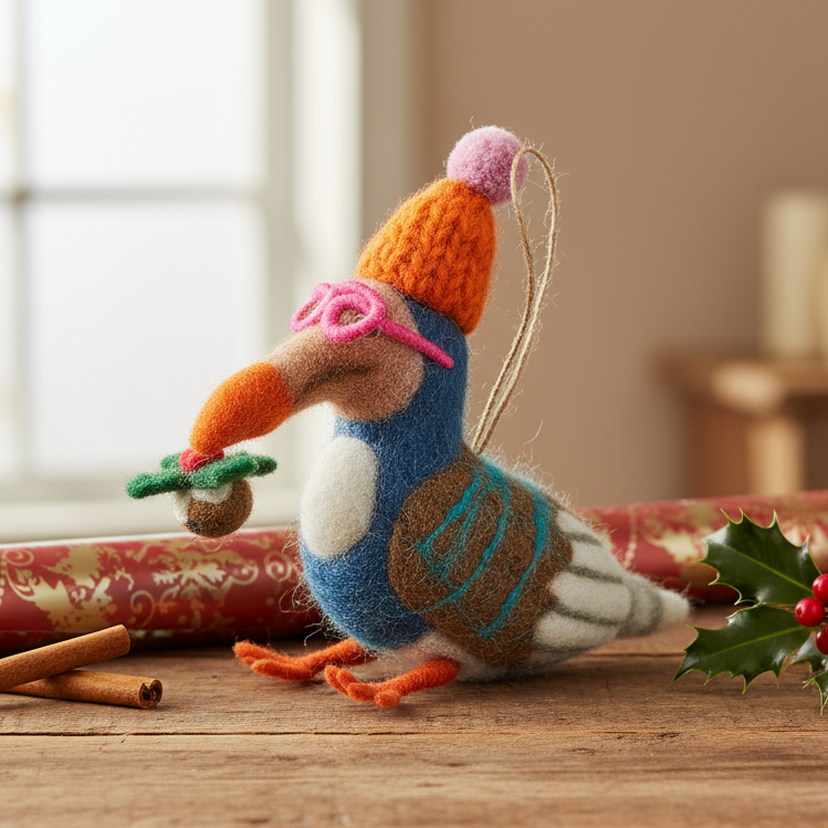 Festive Dodo Felt Ornament