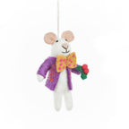 Jingle Whiskers Christmas Mouse Felt Ornament