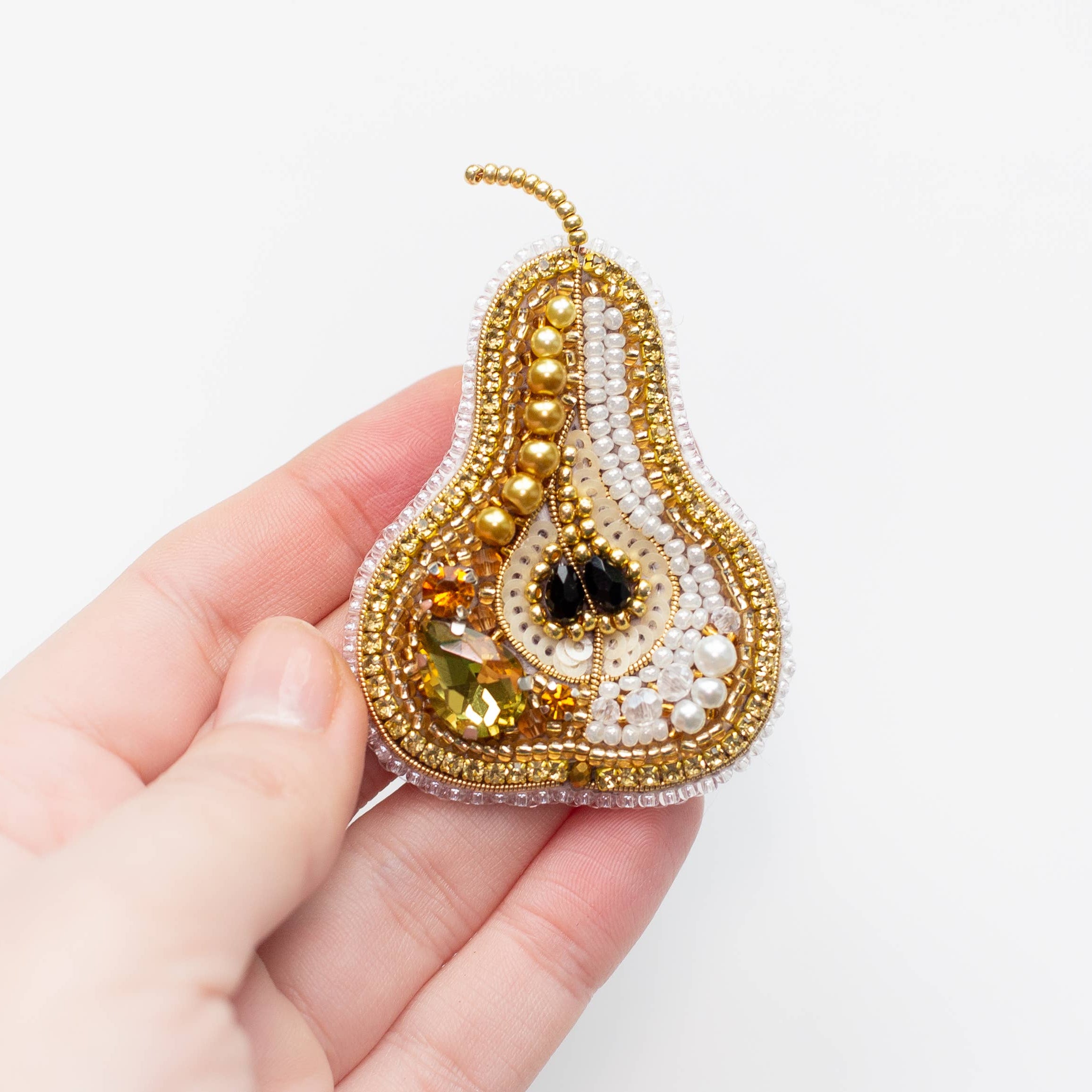 Pear,  Bead Embroidery Kit