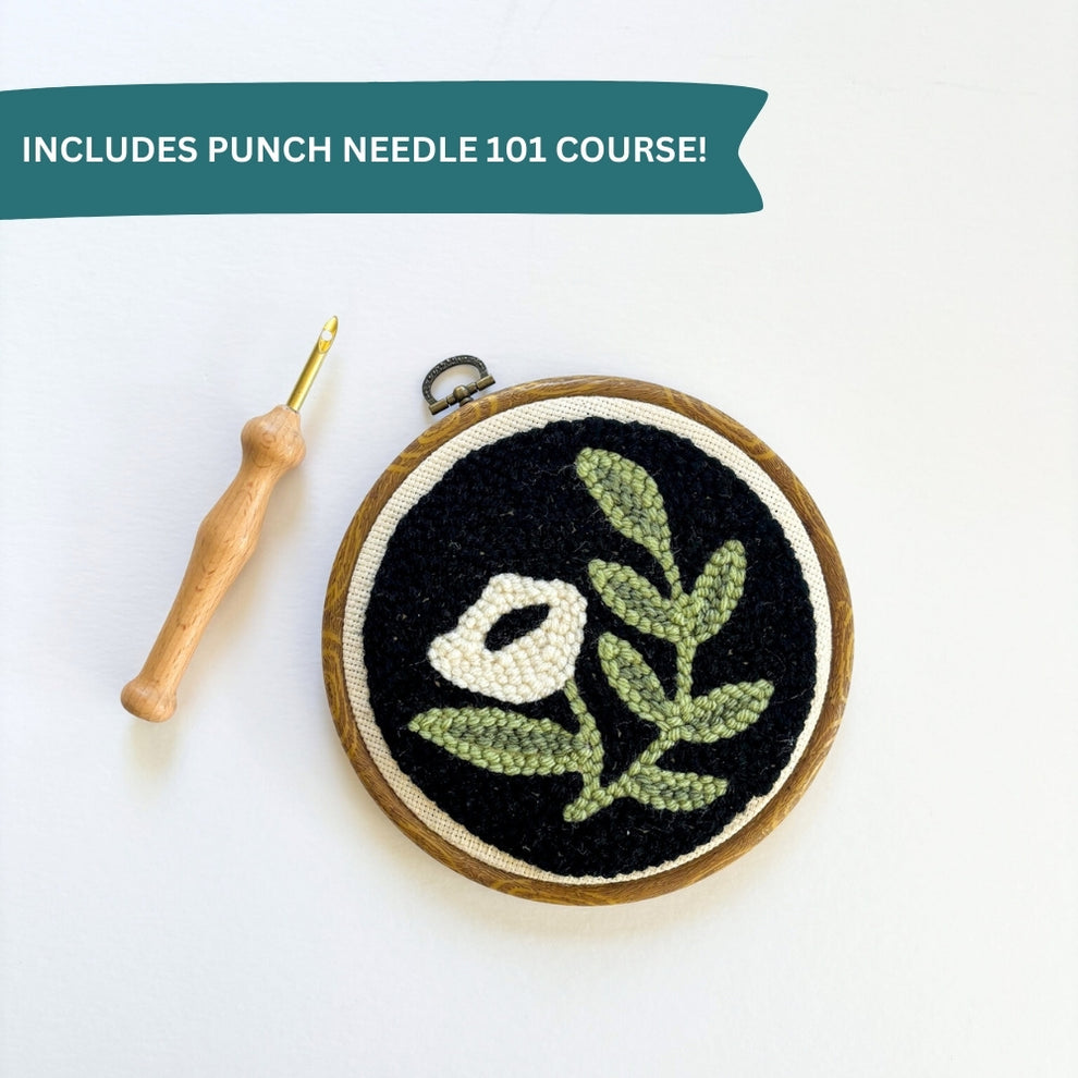 Modern Floral, Punch Needle Kit