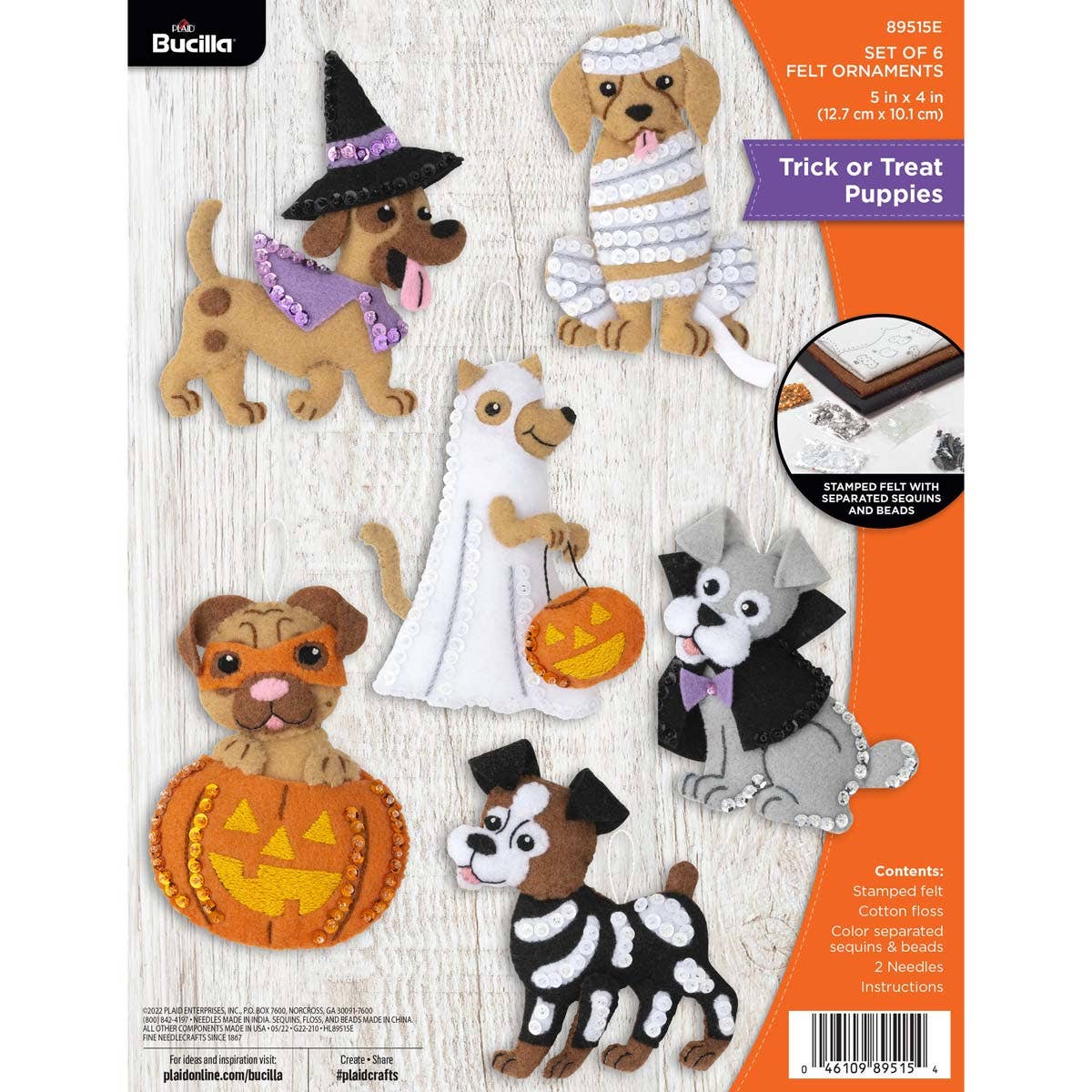 Trick or Treat Puppies, Bucilla Kit
