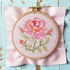 Little Rose, 4" Stamped Cross Stitch Kit