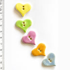 Pastel Heart-Shaped Sewing Buttons
