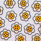 Daisy Button Iron-On Patch