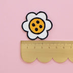 Daisy Button Iron-On Patch
