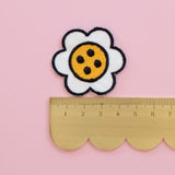Daisy Button Iron-On Patch