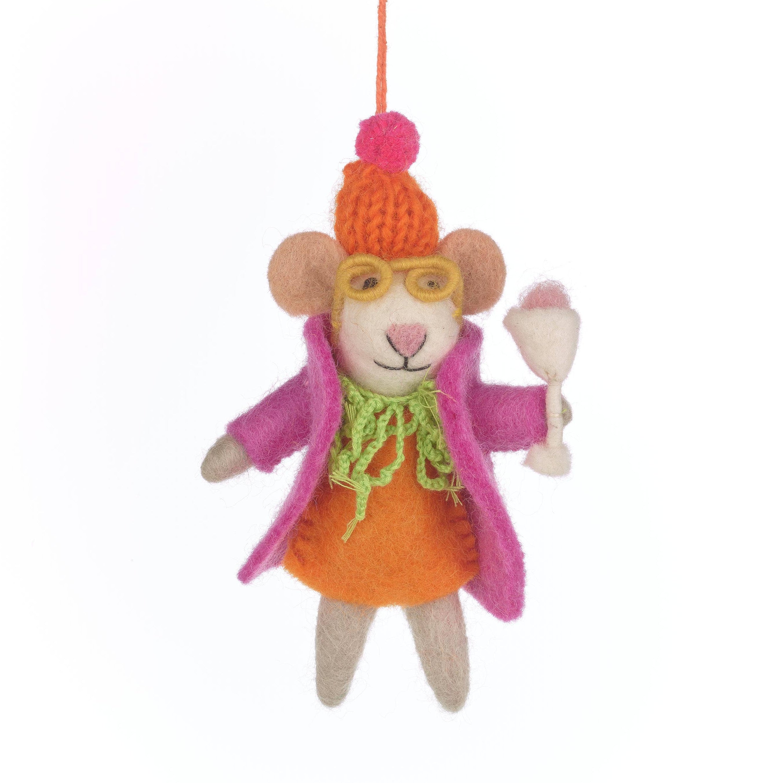 Margie the Merry Mouse Felt Ornament