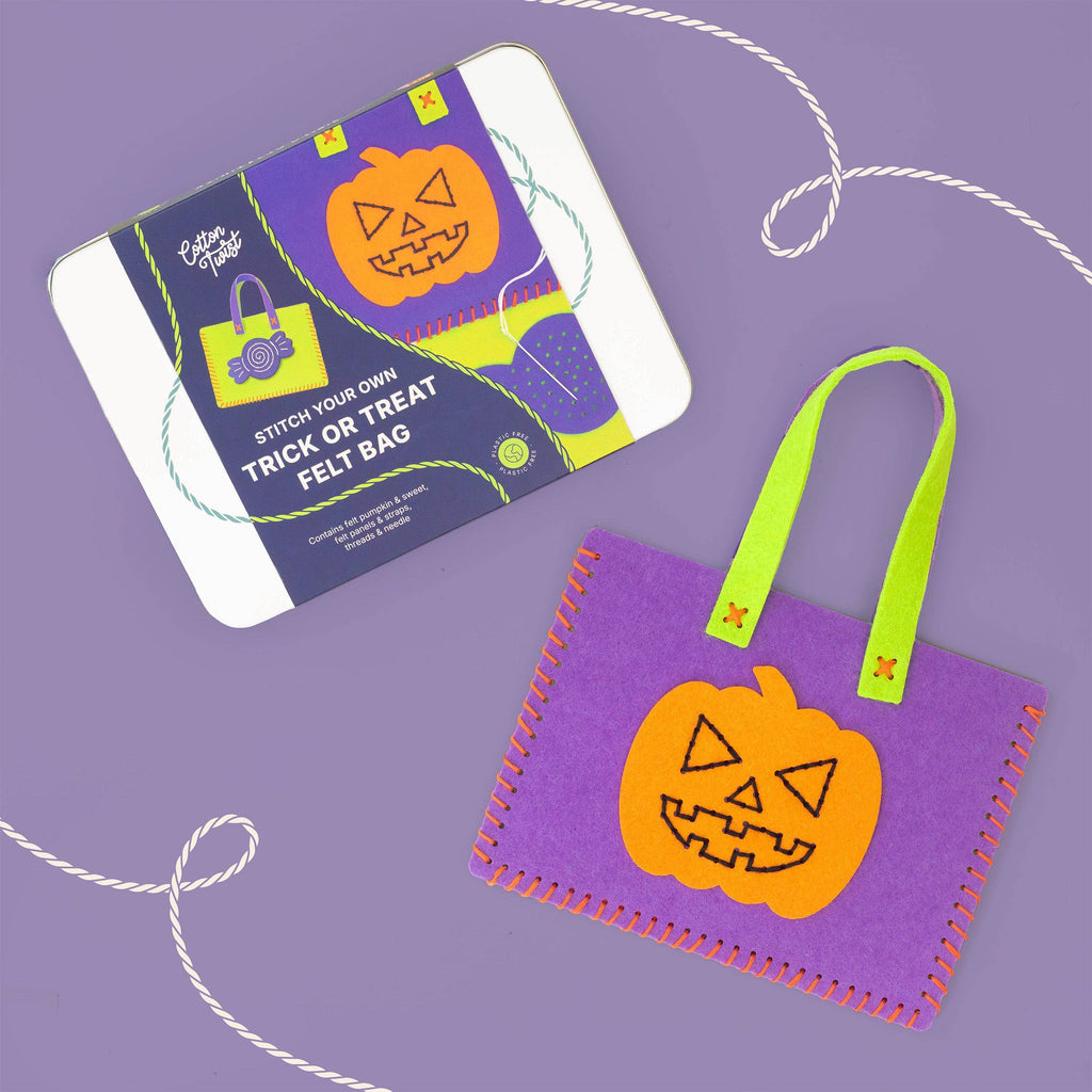 Stitch Your Own Halloween Trick or Treat Felt Bag