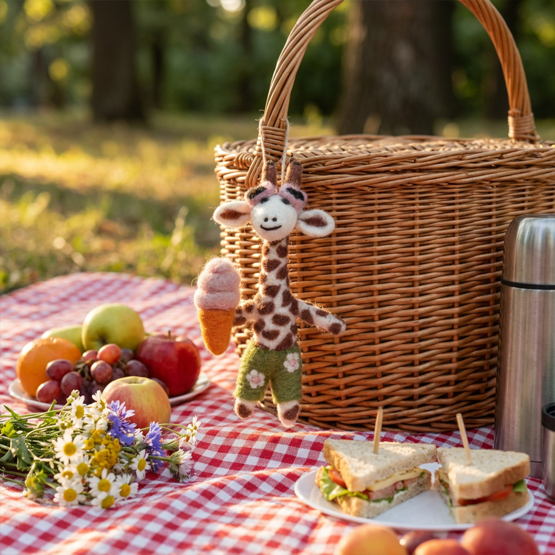Ginny the Giraffe Safari Felt Ornament