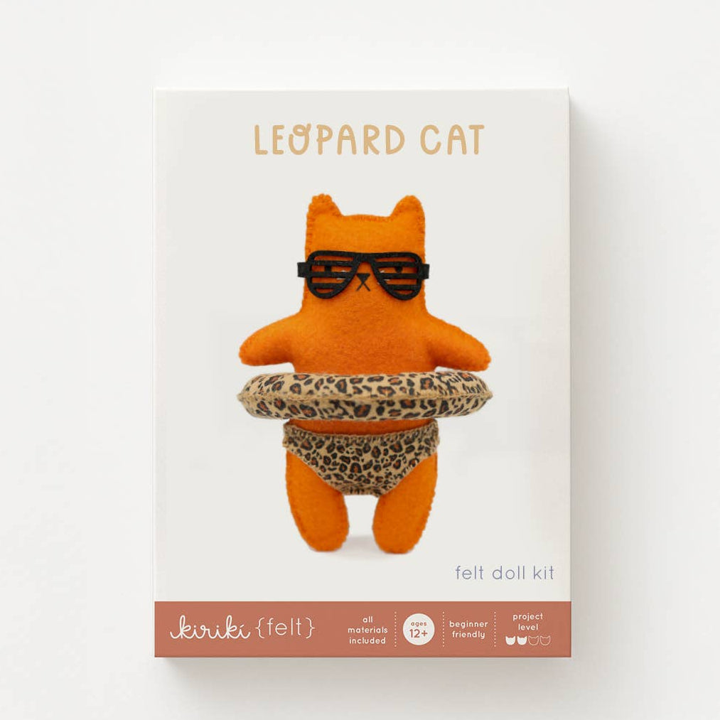 Leopard Cat Felt Doll Kit