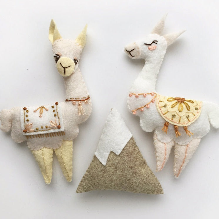 Sweet Llamas Felt Pattern