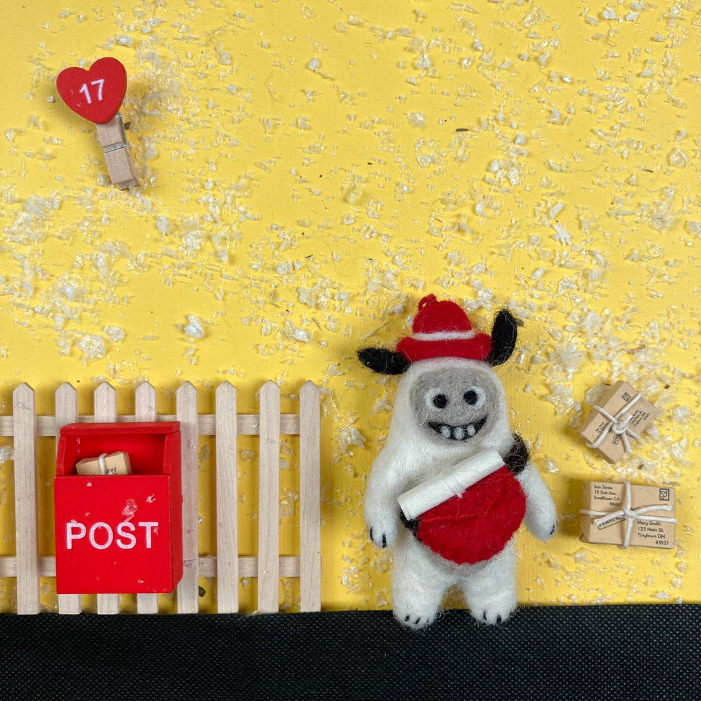 Santa Yeti Arctic Felt Ornament