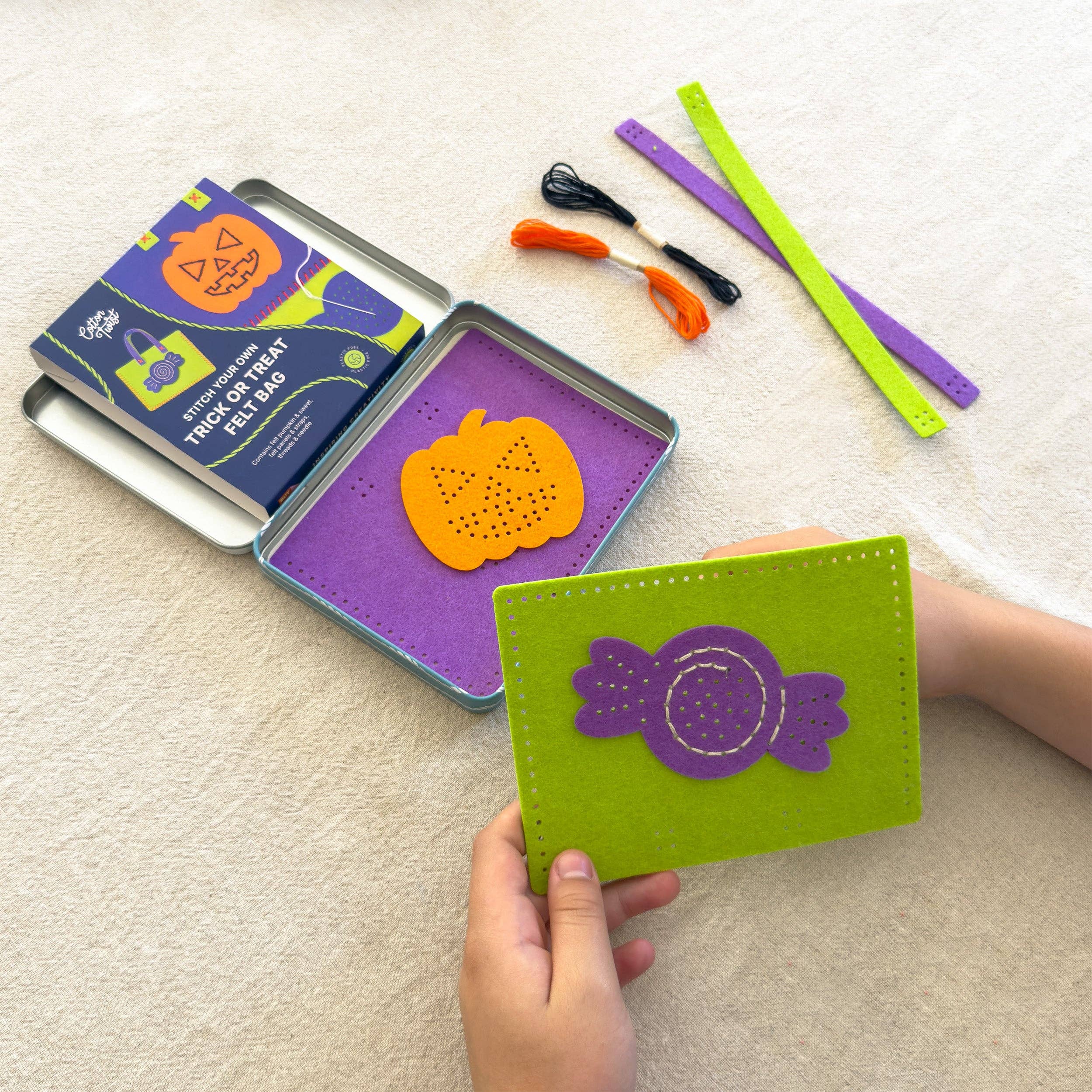 Stitch Your Own Halloween Trick or Treat Felt Bag