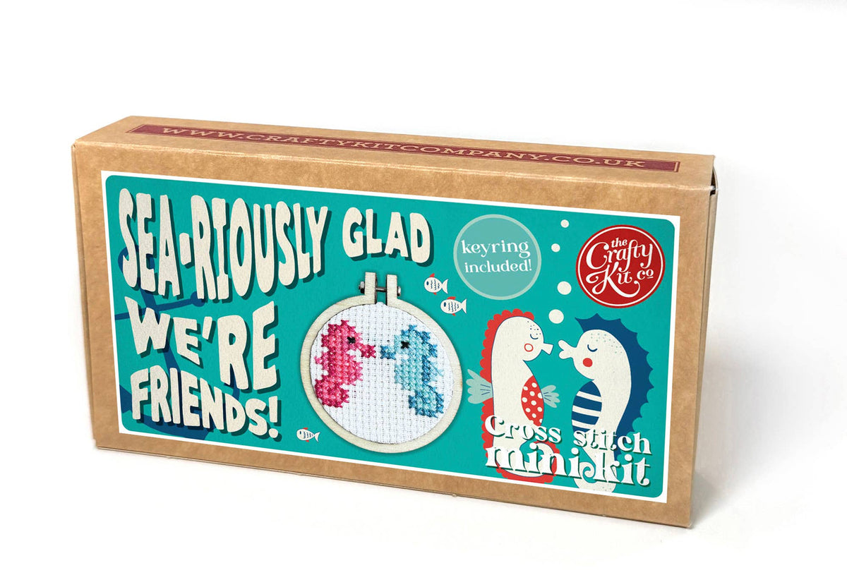 Seariously Glad We're Friends Mini Matchbox Cross Stitch Kit