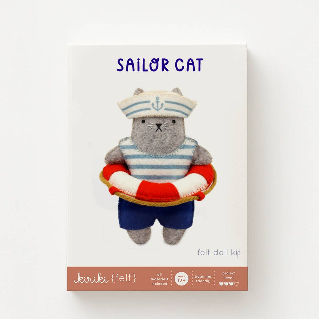 Sailor Cat Felt Doll Kit