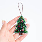Christmas Brooch, Bead Embroidery Kit