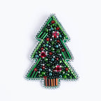 Christmas Brooch, Bead Embroidery Kit