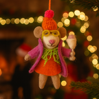 Margie the Merry Mouse Felt Ornament