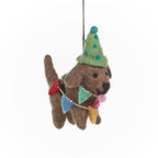Party Pooch Felt Ornament
