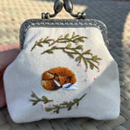 Fox Embroidered Coin Purse