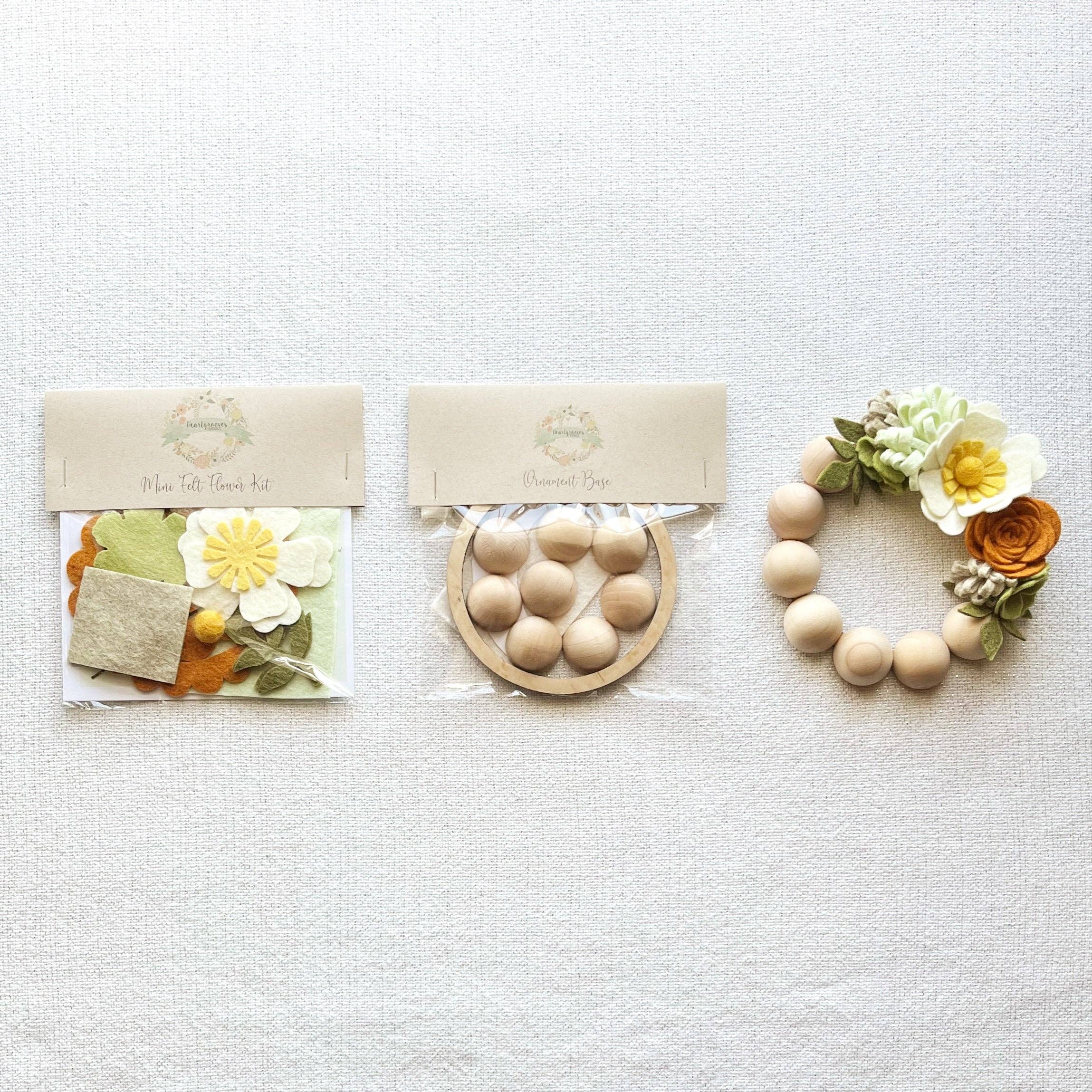 Mini Autumn Succulent Felt Flower Kit
