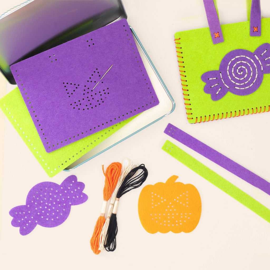 Stitch Your Own Halloween Trick or Treat Felt Bag