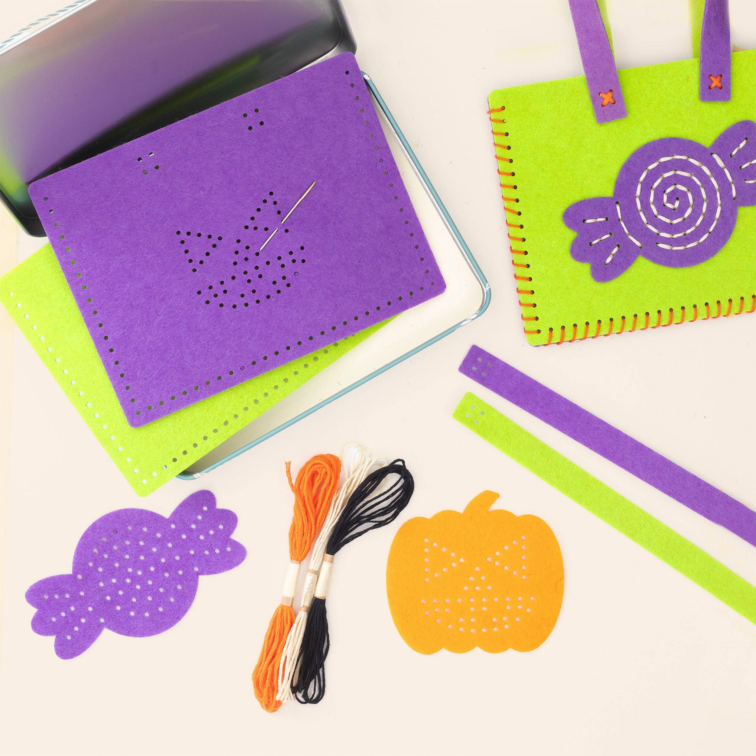 Stitch Your Own Halloween Trick or Treat Felt Bag