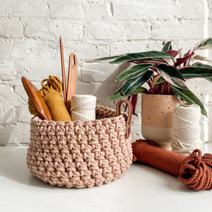 Chelsea Rope Basket with Leather Handle Kit