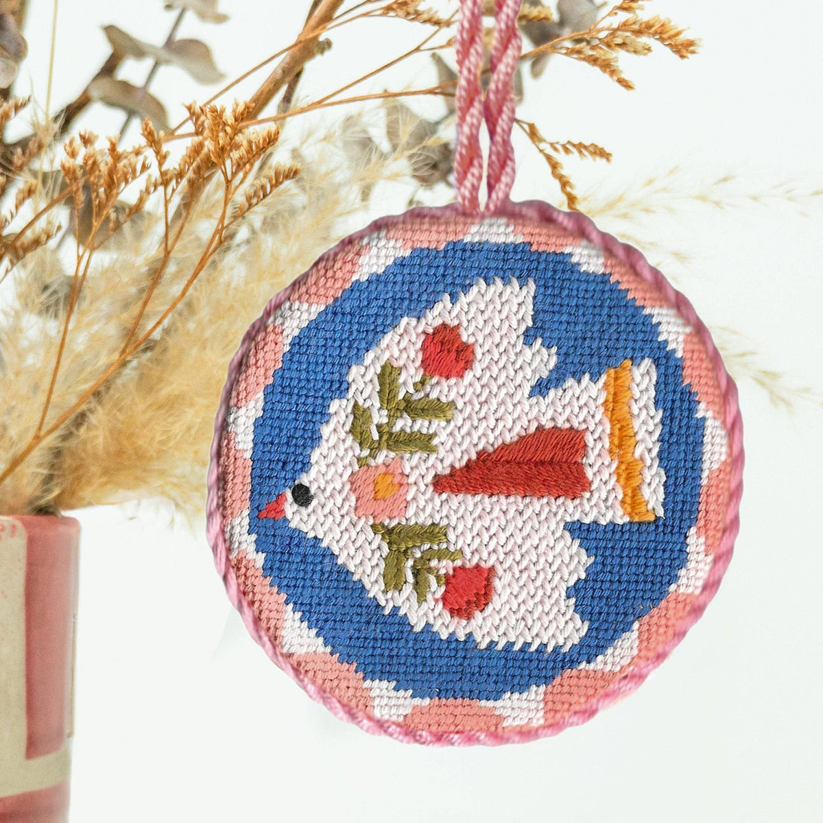 Noon Folk Bird Needlepoint Ornament Kit