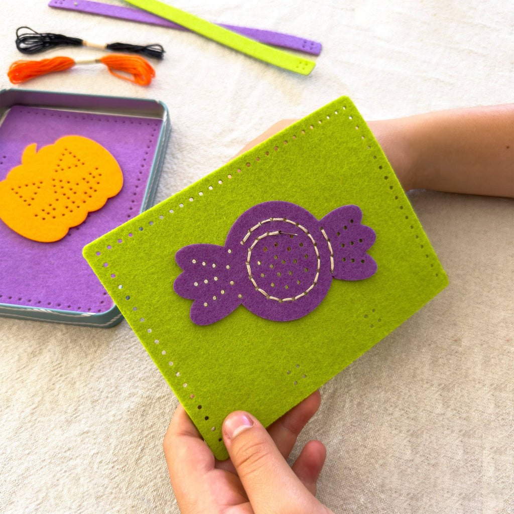 Stitch Your Own Halloween Trick or Treat Felt Bag
