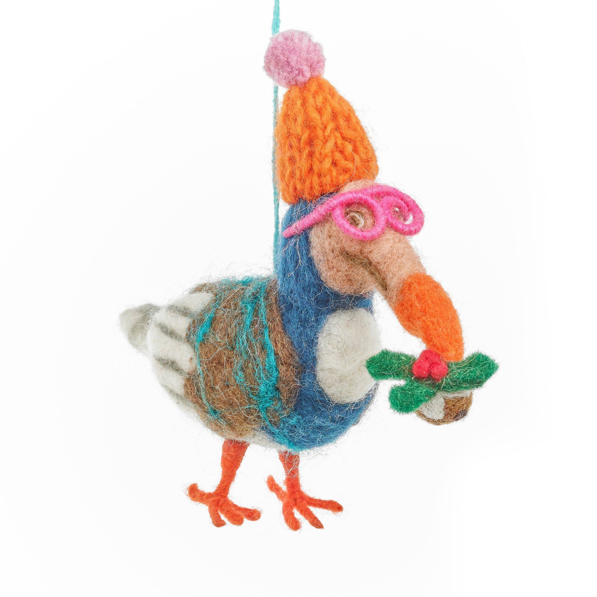 Festive Dodo Felt Ornament