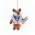 Tailor Fox Felt Ornament