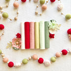 Mini Holly Jolly Holiday Felt Flower Kit