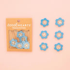 Blue Daisy Buttons