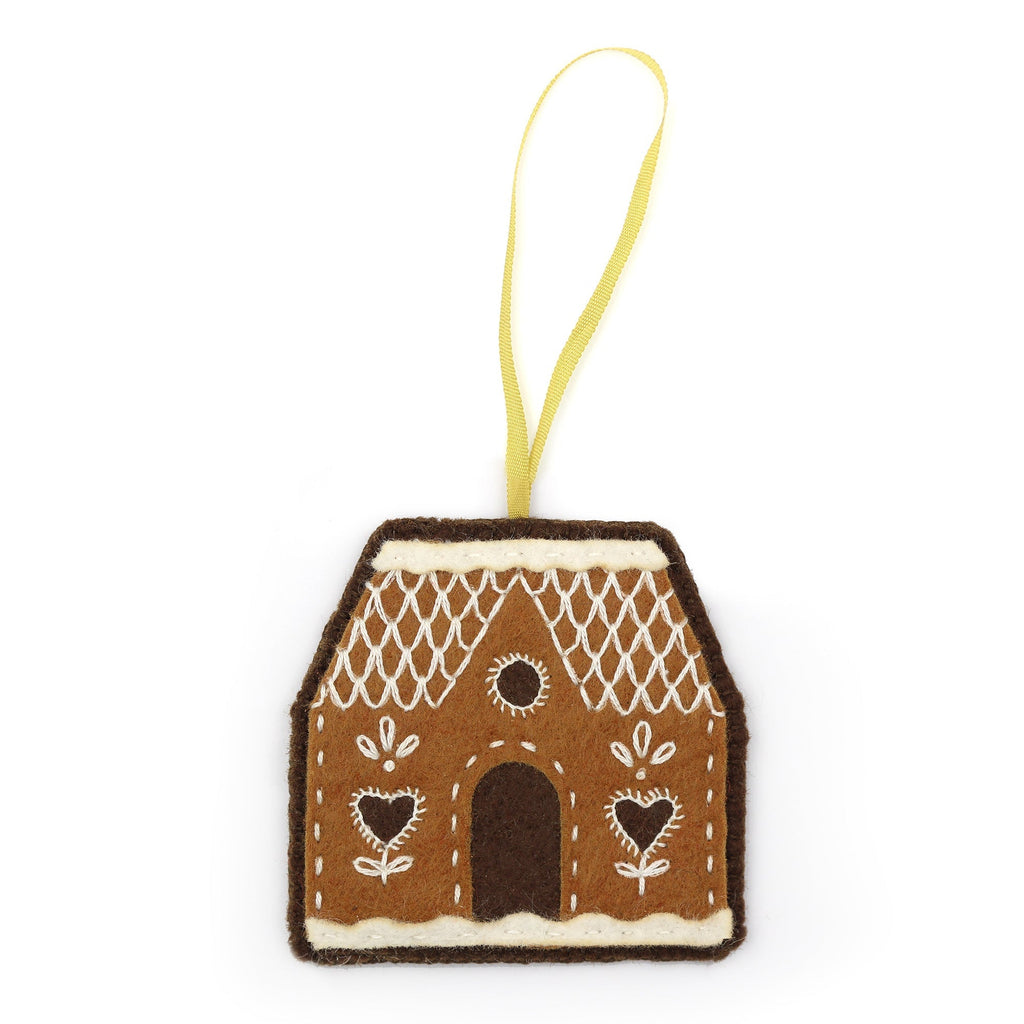 Gingerbread House, Felt Ornament Kit