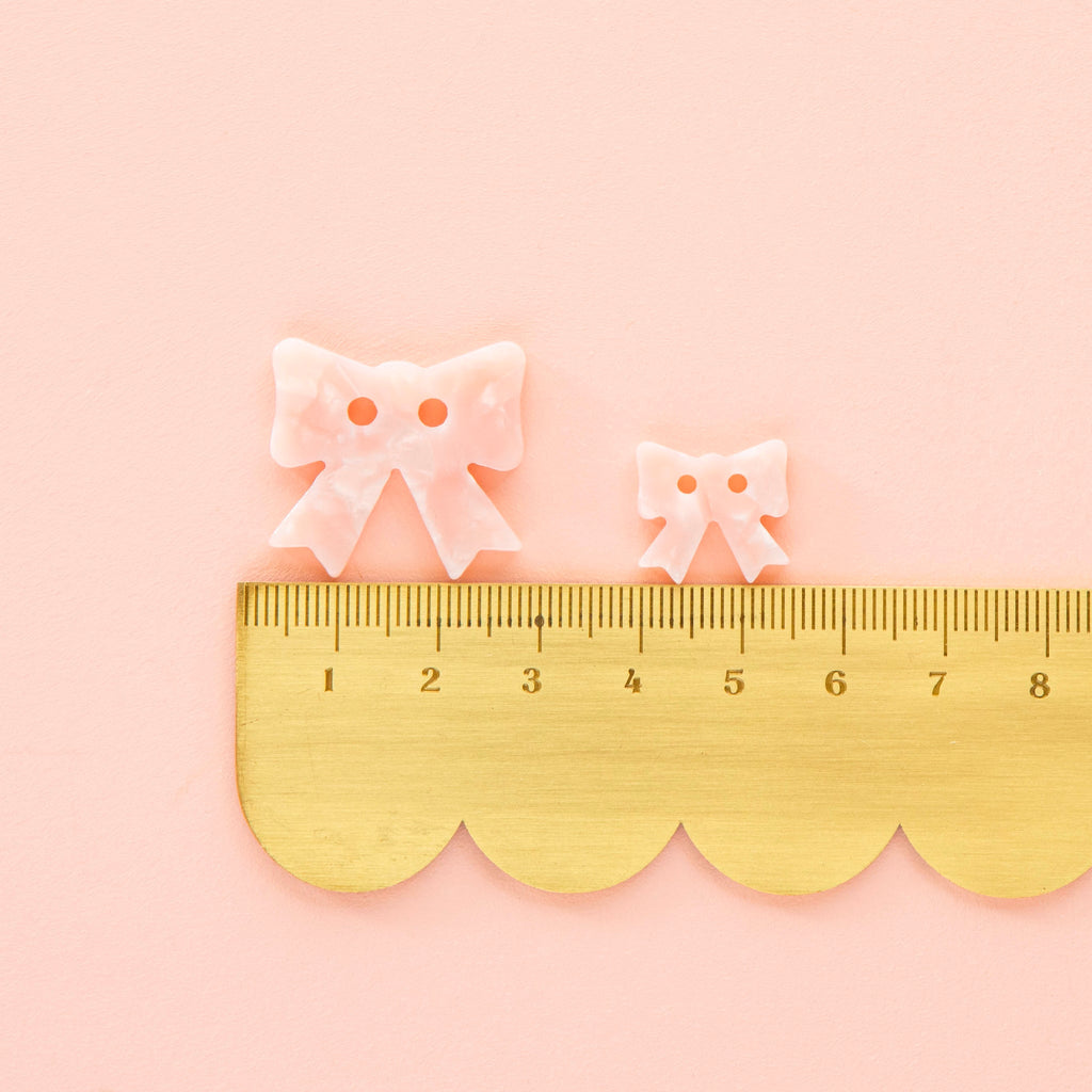 Pink Bow Buttons