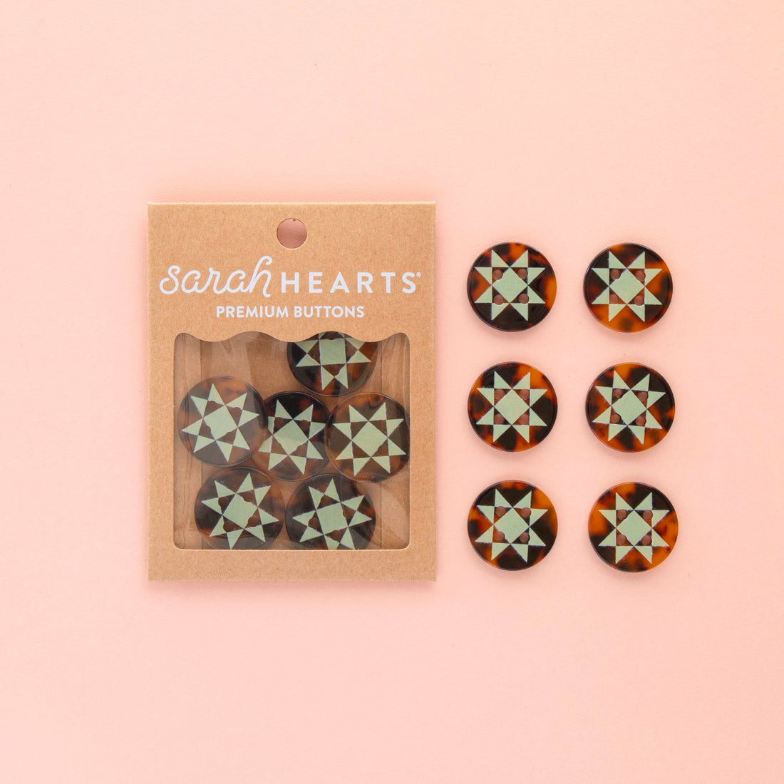Quilt Star Buttons