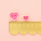 Pink Sweet Heart Buttons