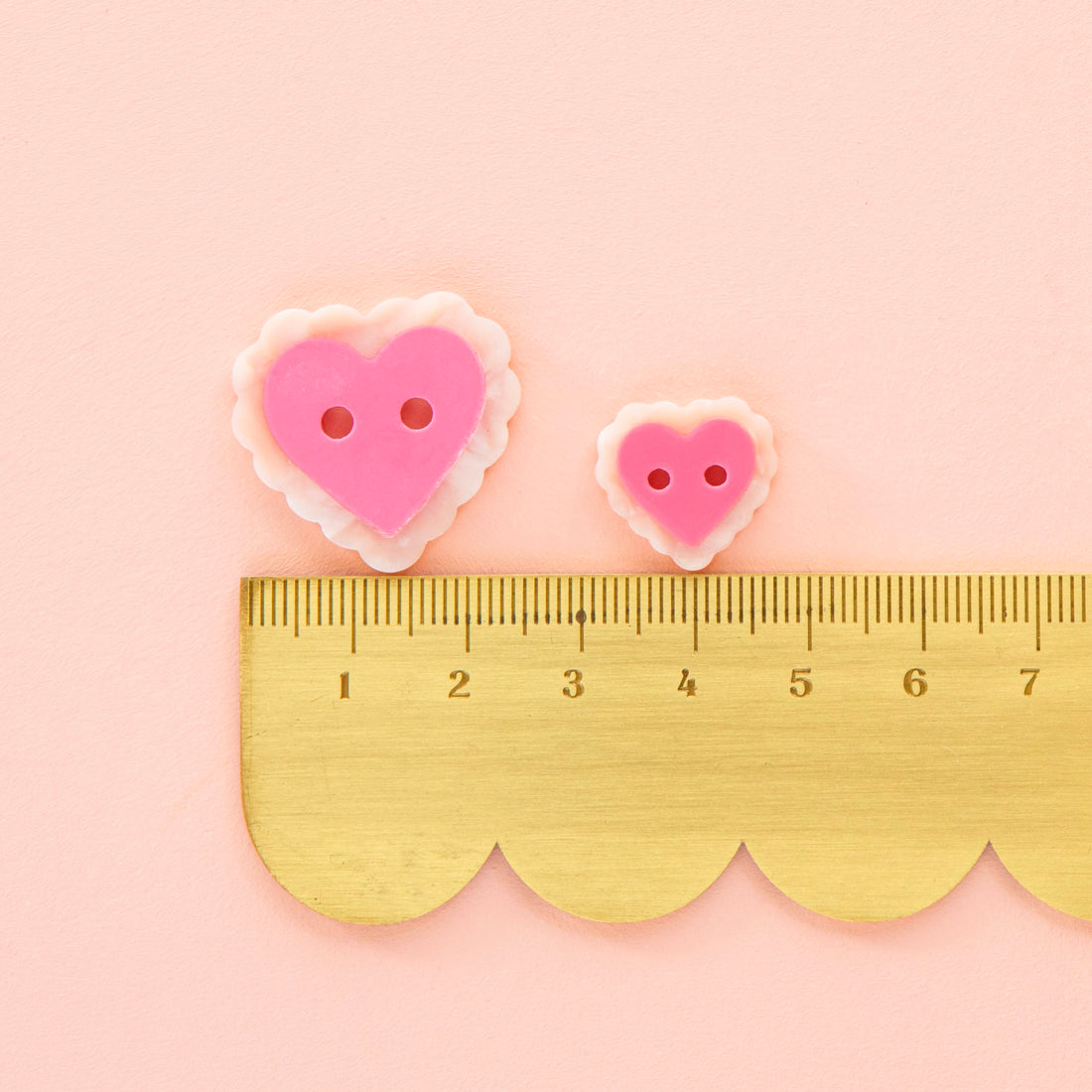 Pink Sweet Heart Buttons