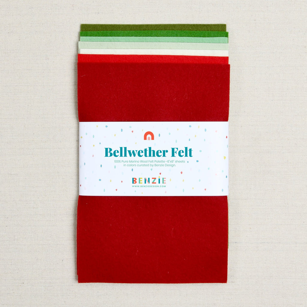 100% Wool Felt Sheets, Mistletoe