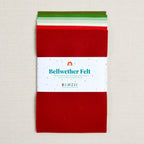 100% Wool Felt Sheets, Mistletoe