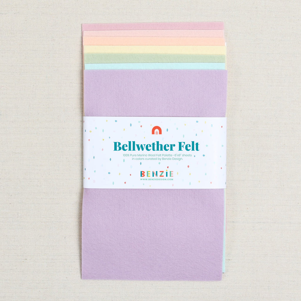 100% Wool Felt Sheets, Primrose Pastel