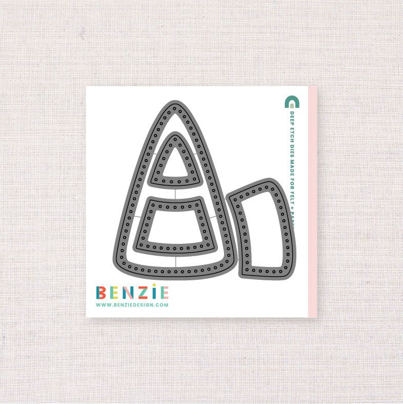 Candy Corn, Stitchable Deep Etch Die