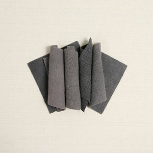 Felted Wool Charms, Charcoal