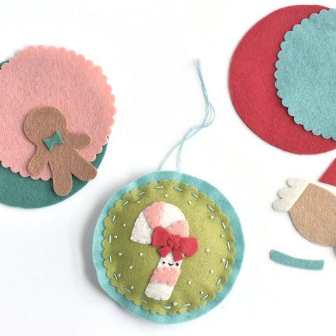 Classic Christmas Felt Ornaments Pattern, Wild Olive – Benzie Design