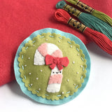 Classic Christmas Felt Ornaments Pattern, Wild Olive