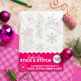 Christmas Cheer, Stick + Stitch Embroidery