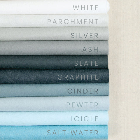 Silver Wool Blend Felt – Benzie Design