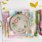 Circle of Flowers, 4" Embroidery Kit
