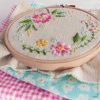 Circle of Flowers, 4" Embroidery Kit